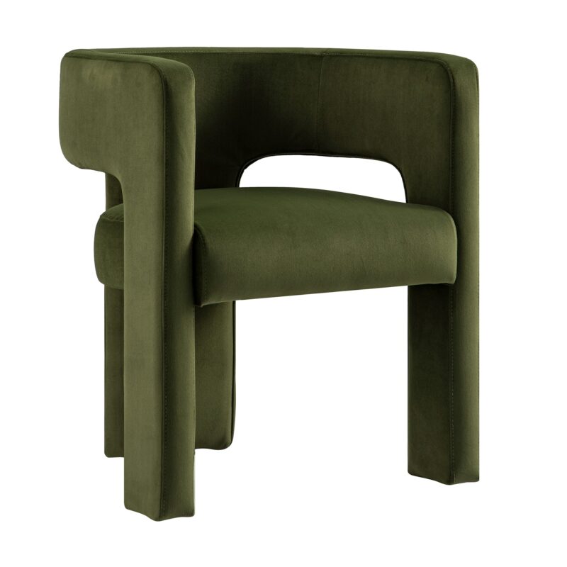Greenwich Moss Green Velvet Dining Chair - Image 2