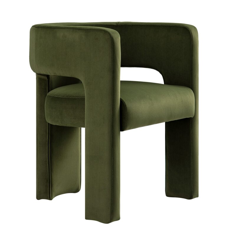 Greenwich Moss Green Velvet Dining Chair - Image 4