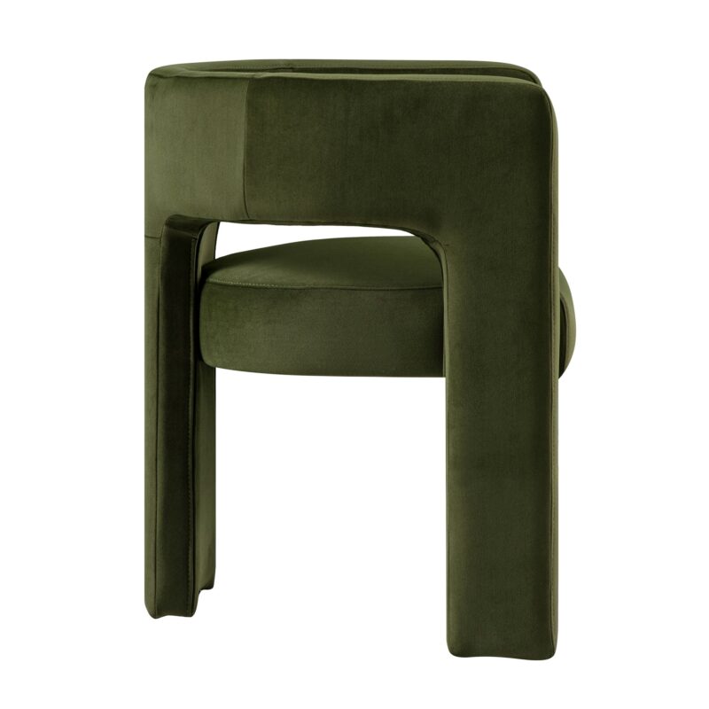 Greenwich Moss Green Velvet Dining Chair - Image 5