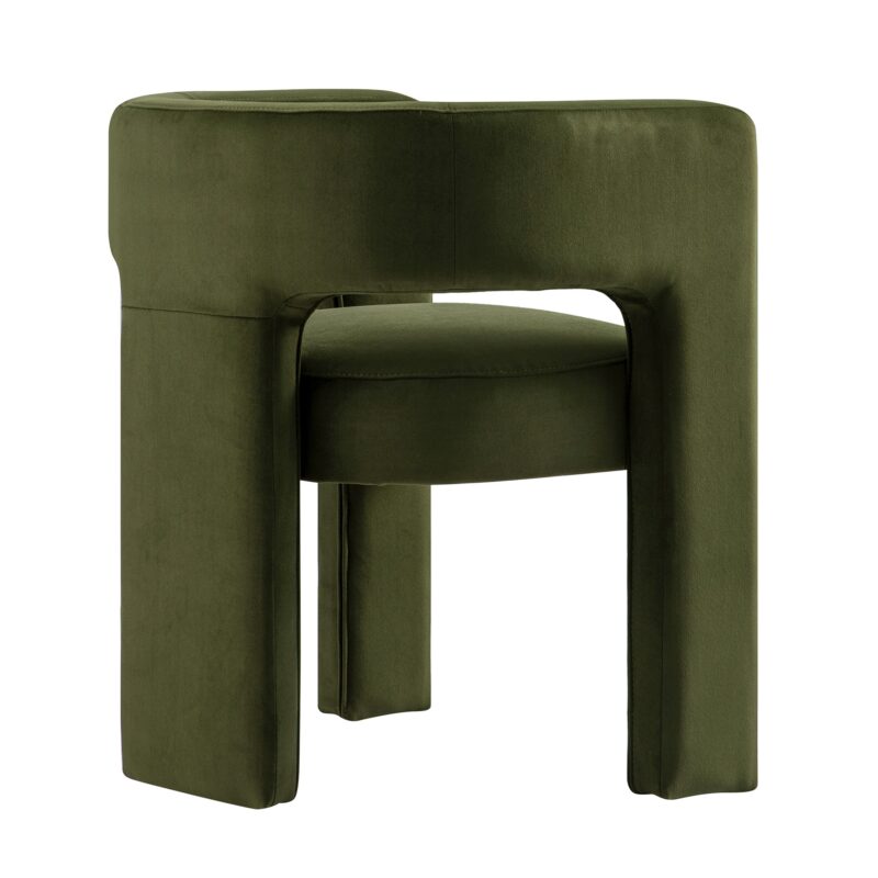 Greenwich Moss Green Velvet Dining Chair - Image 6