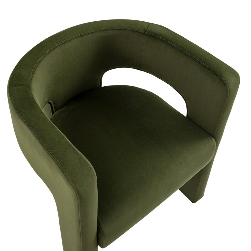 Greenwich Moss Green Velvet Dining Chair - Image 7
