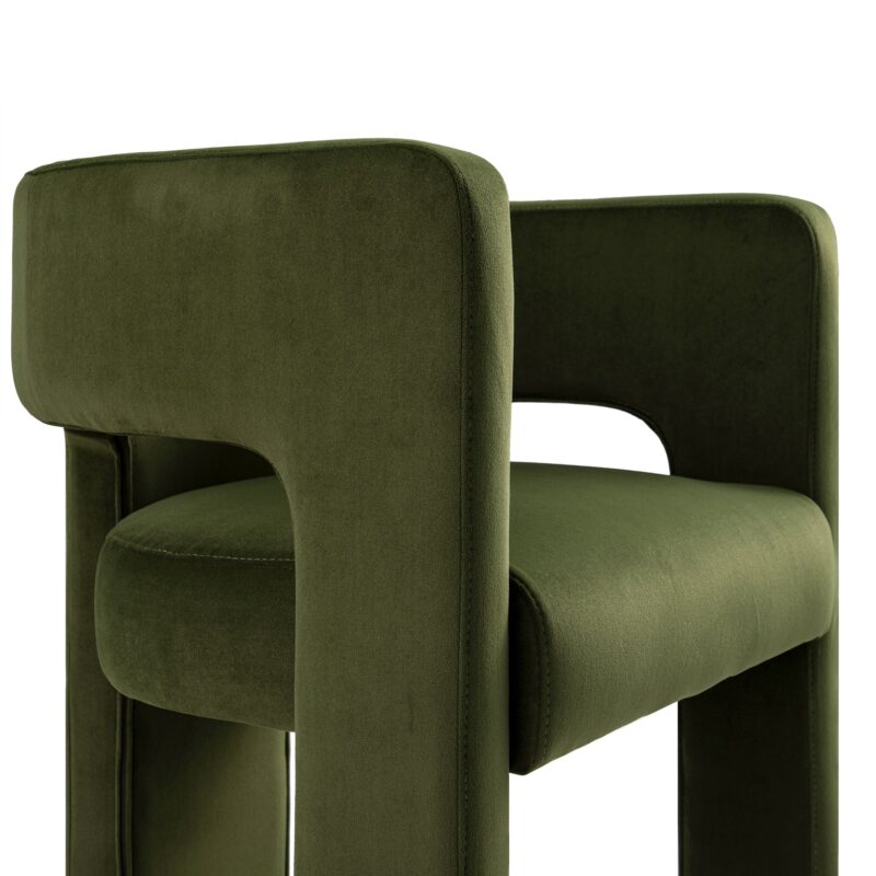 Greenwich Moss Green Velvet Dining Chair - Image 8