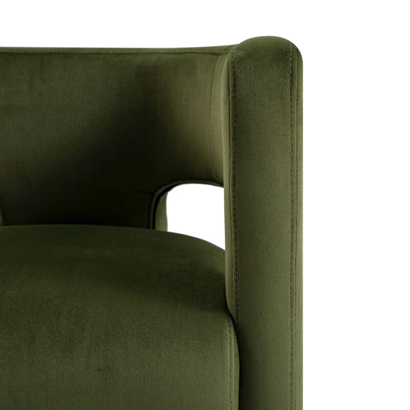Greenwich Moss Green Velvet Dining Chair - Image 9