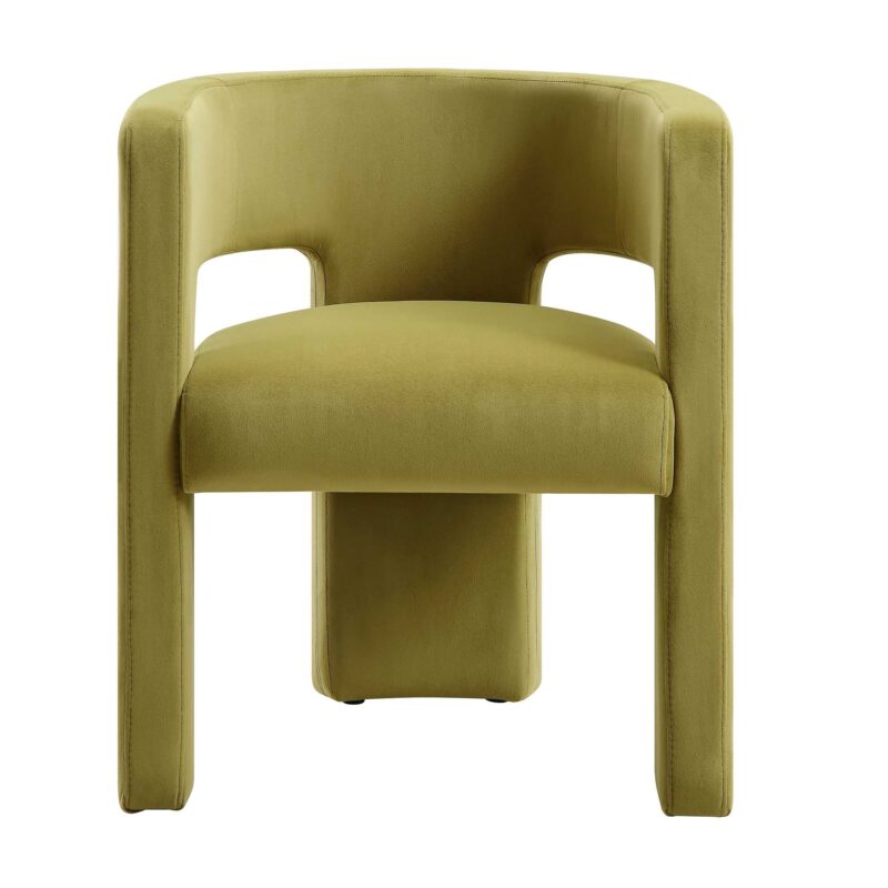 Greenwich Olive Green Velvet Dining Chair - Image 3