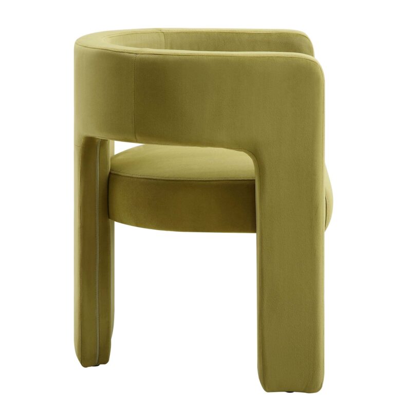 Greenwich Olive Green Velvet Dining Chair - Image 6