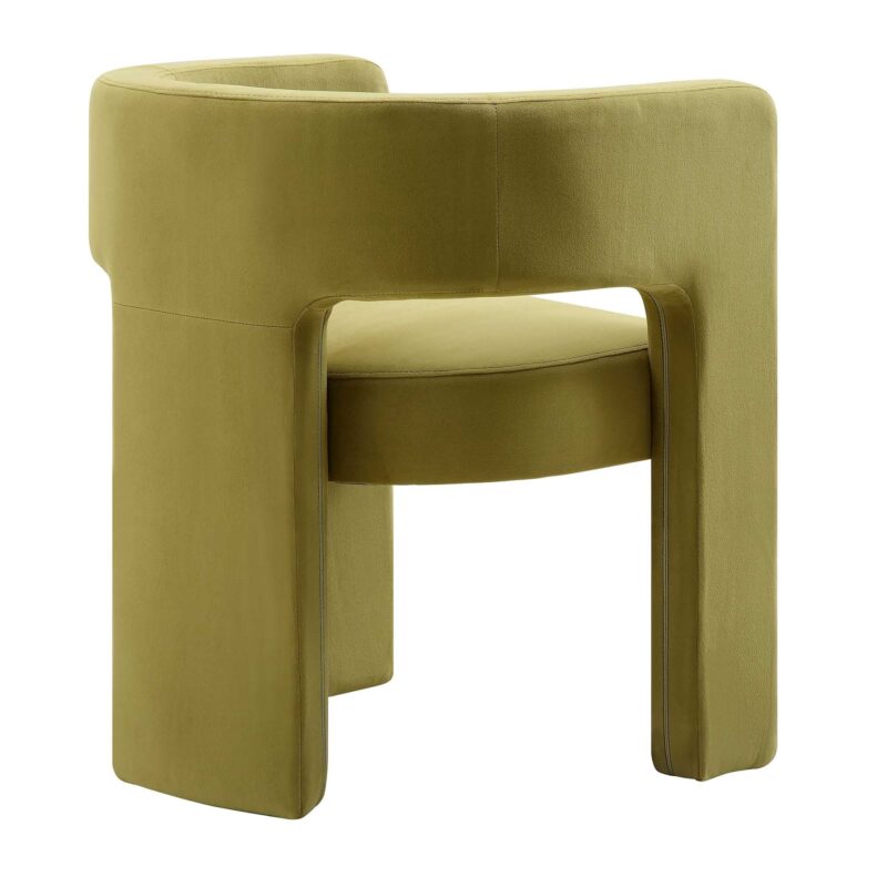 Greenwich Olive Green Velvet Dining Chair - Image 7