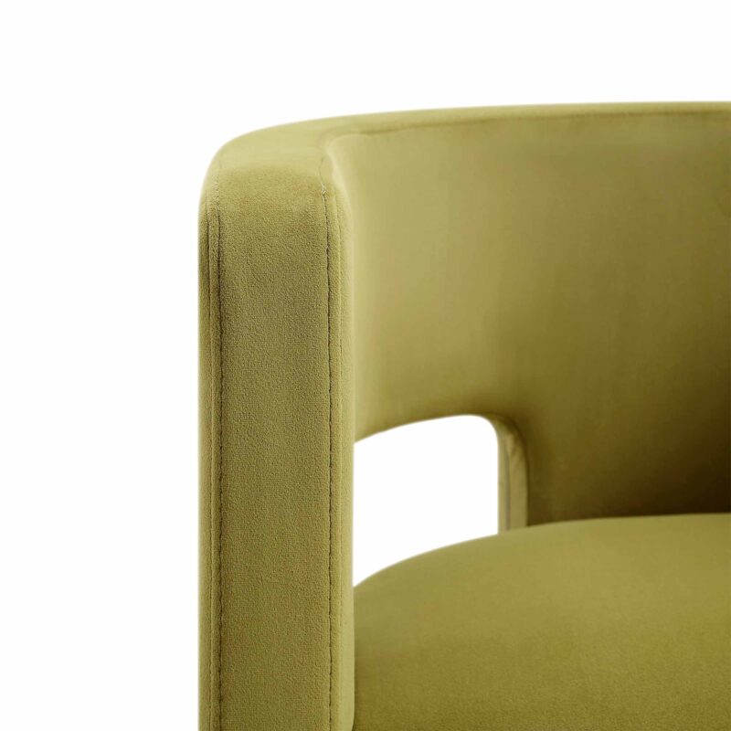 Greenwich Olive Green Velvet Dining Chair - Image 10