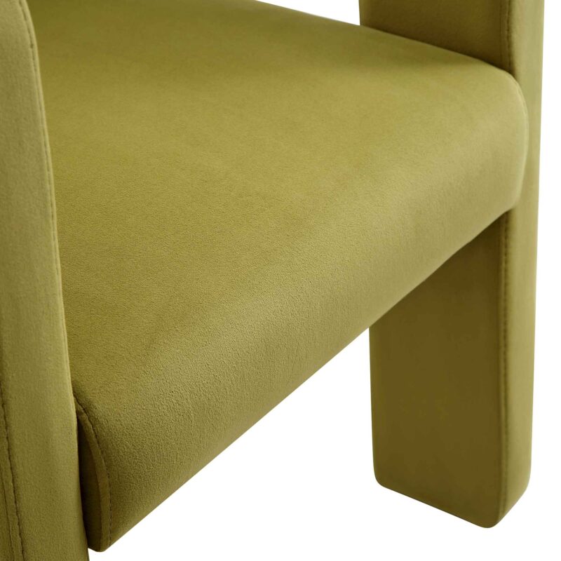Greenwich Olive Green Velvet Dining Chair - Image 11