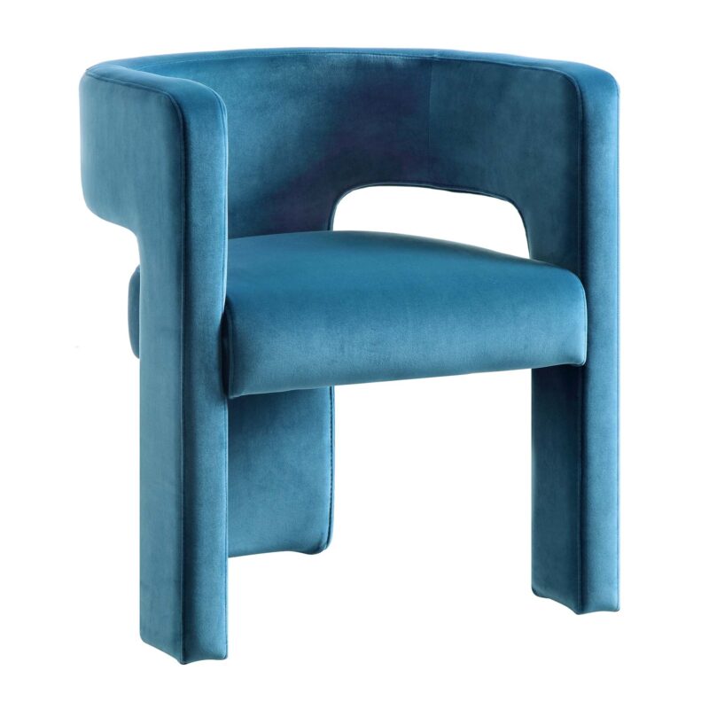 Greenwich Air Force Blue Velvet Dining Chair - Image 4