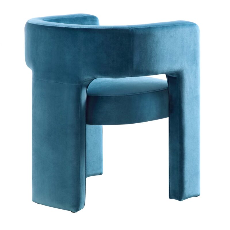 Greenwich Air Force Blue Velvet Dining Chair - Image 7