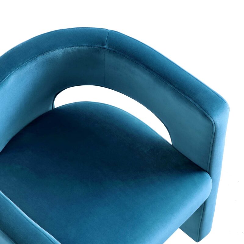 Greenwich Air Force Blue Velvet Dining Chair - Image 9