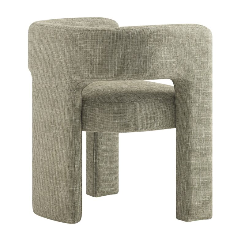 Greenwich Wheat Woven Textured Fabric Dining Chair - Image 6