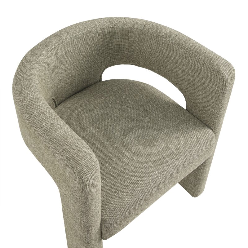 Greenwich Wheat Woven Textured Fabric Dining Chair - Image 7