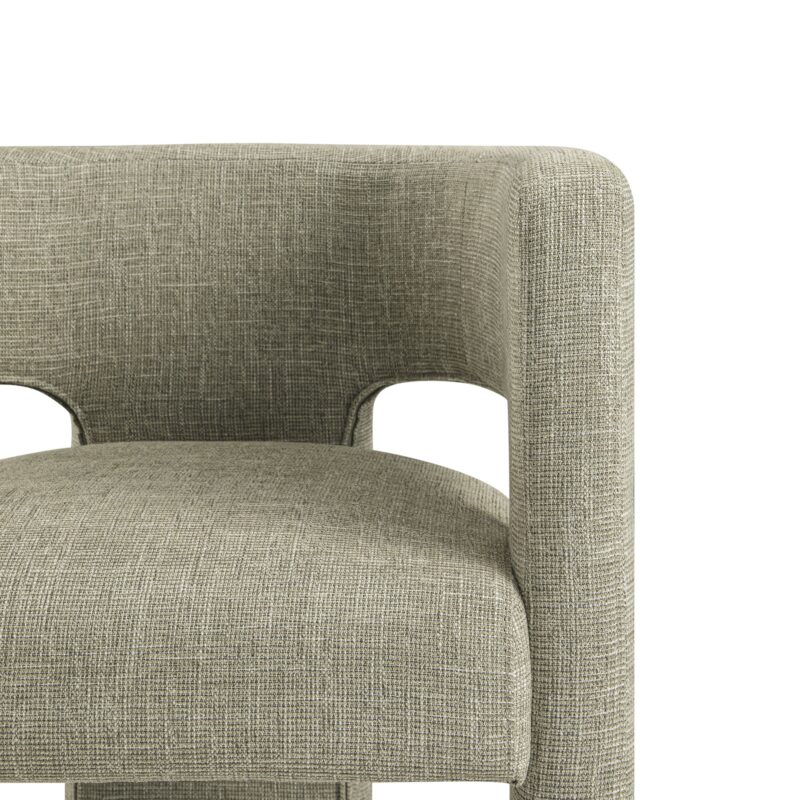 Greenwich Wheat Woven Textured Fabric Dining Chair - Image 8