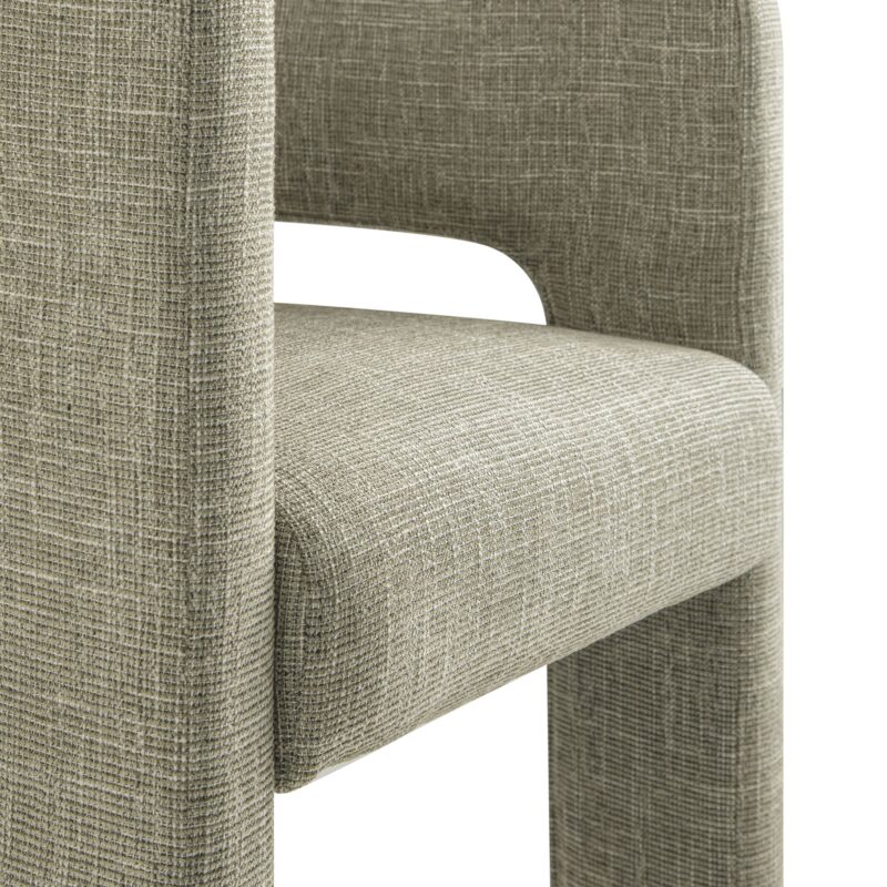 Greenwich Wheat Woven Textured Fabric Dining Chair - Image 9