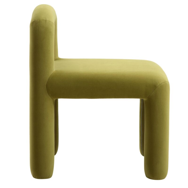 Libby Olive Green Velvet Dining Chair - Image 6
