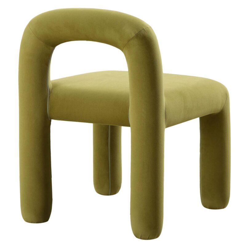 Libby Olive Green Velvet Dining Chair - Image 7