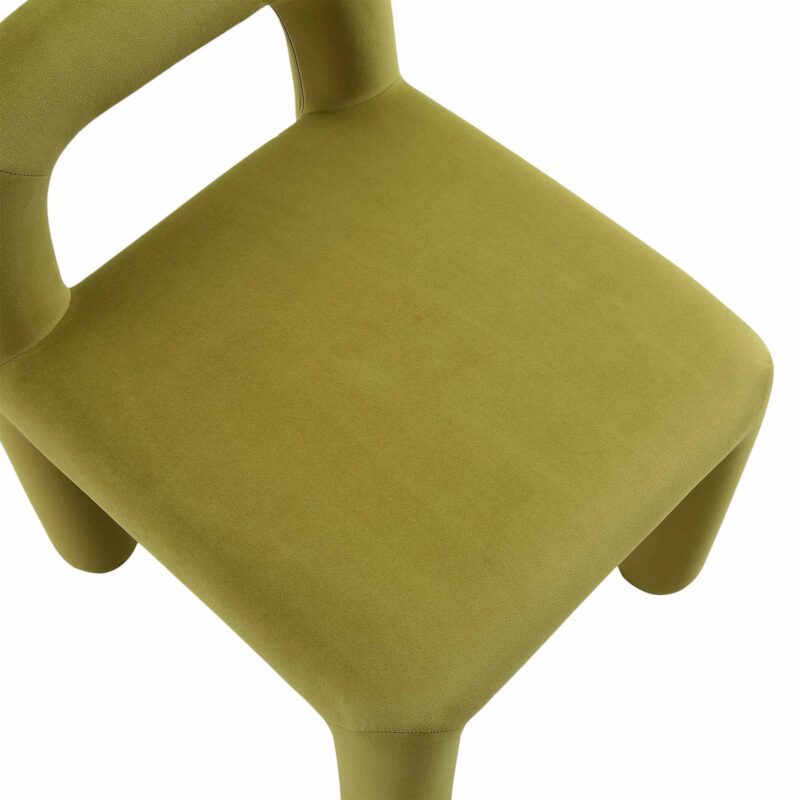 Libby Olive Green Velvet Dining Chair - Image 8