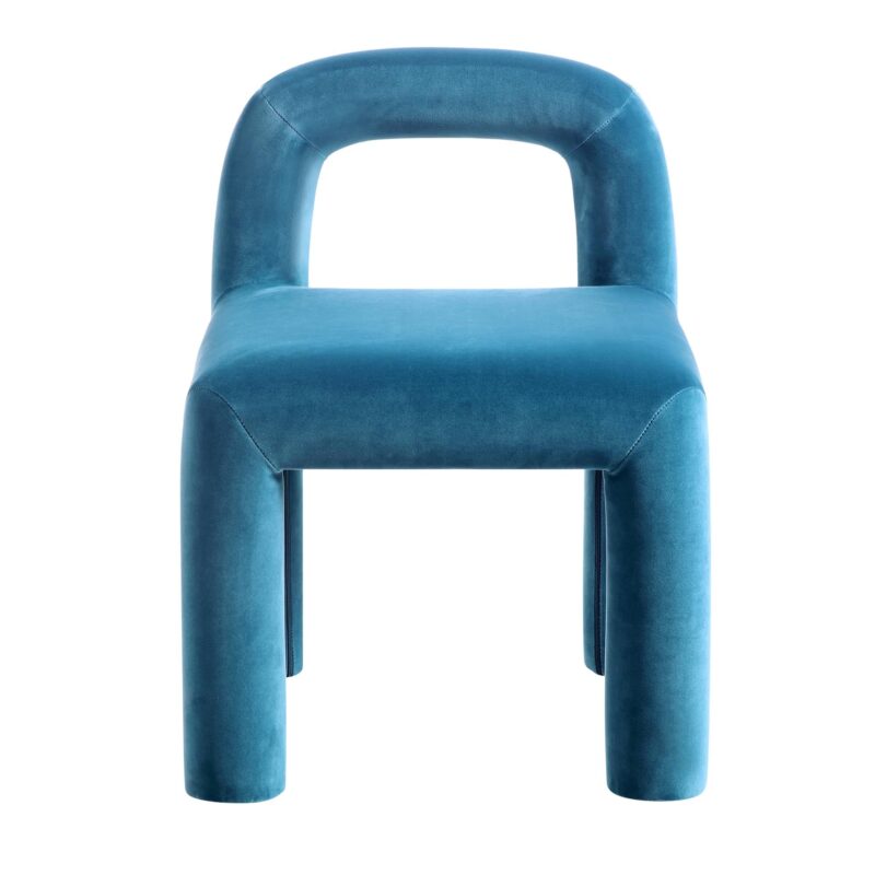 Libby Air Force Blue Velvet Dining Chair - Image 4