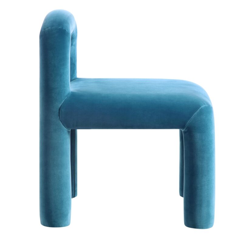 Libby Air Force Blue Velvet Dining Chair - Image 6