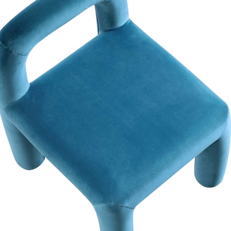 Libby Air Force Blue Velvet Dining Chair - Image 9