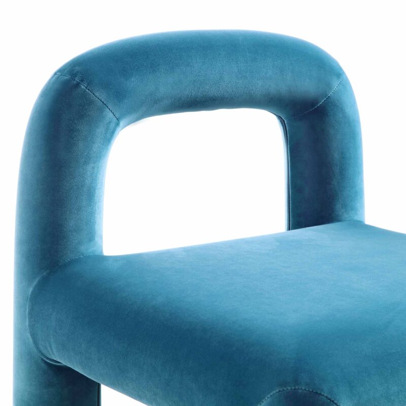 Libby Air Force Blue Velvet Dining Chair - Image 10
