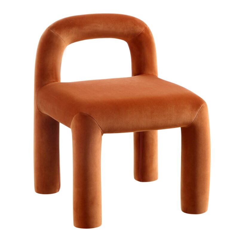 Libby Rust Velvet Dining Chair - Image 3