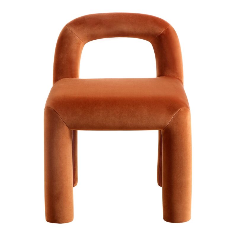 Libby Rust Velvet Dining Chair - Image 4