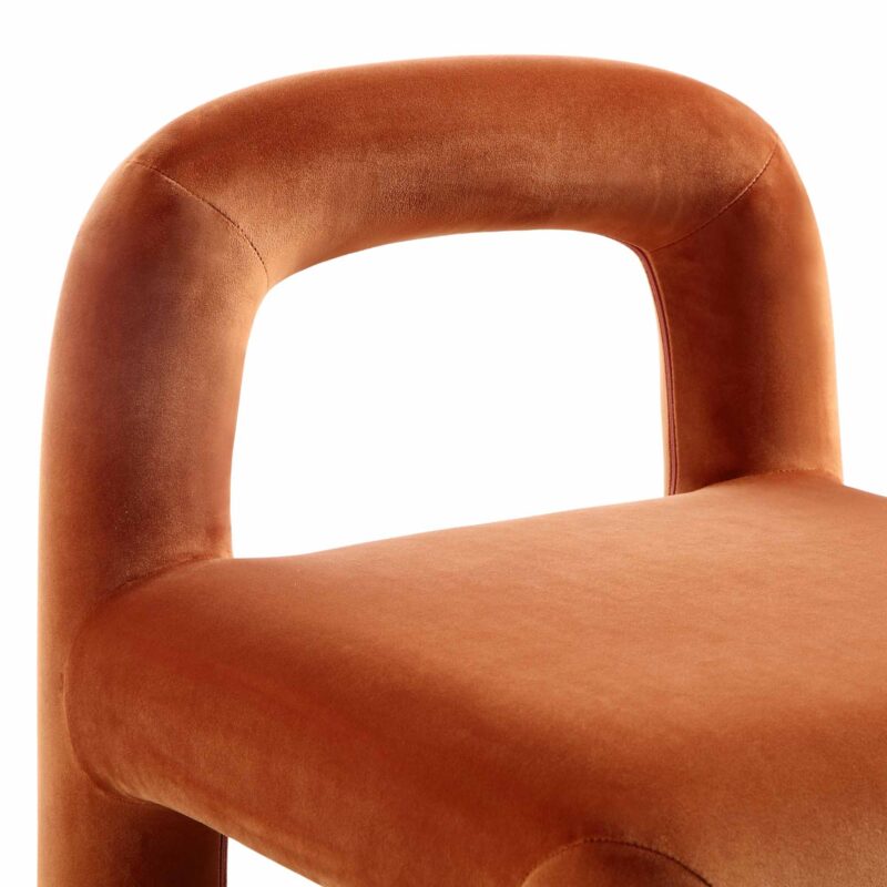 Libby Rust Velvet Dining Chair - Image 9