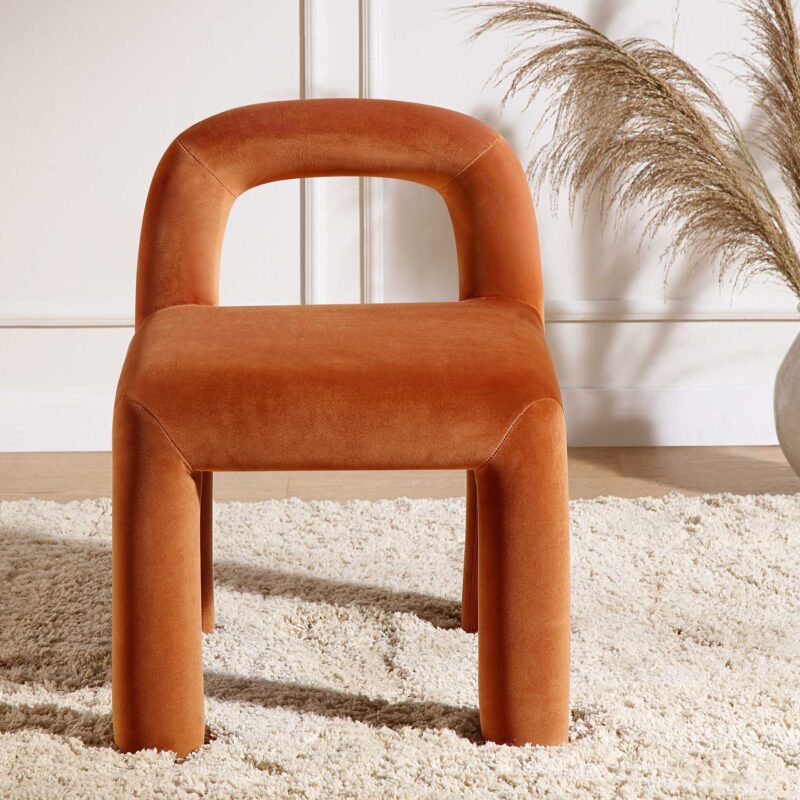Libby Rust Velvet Dining Chair - Image 2