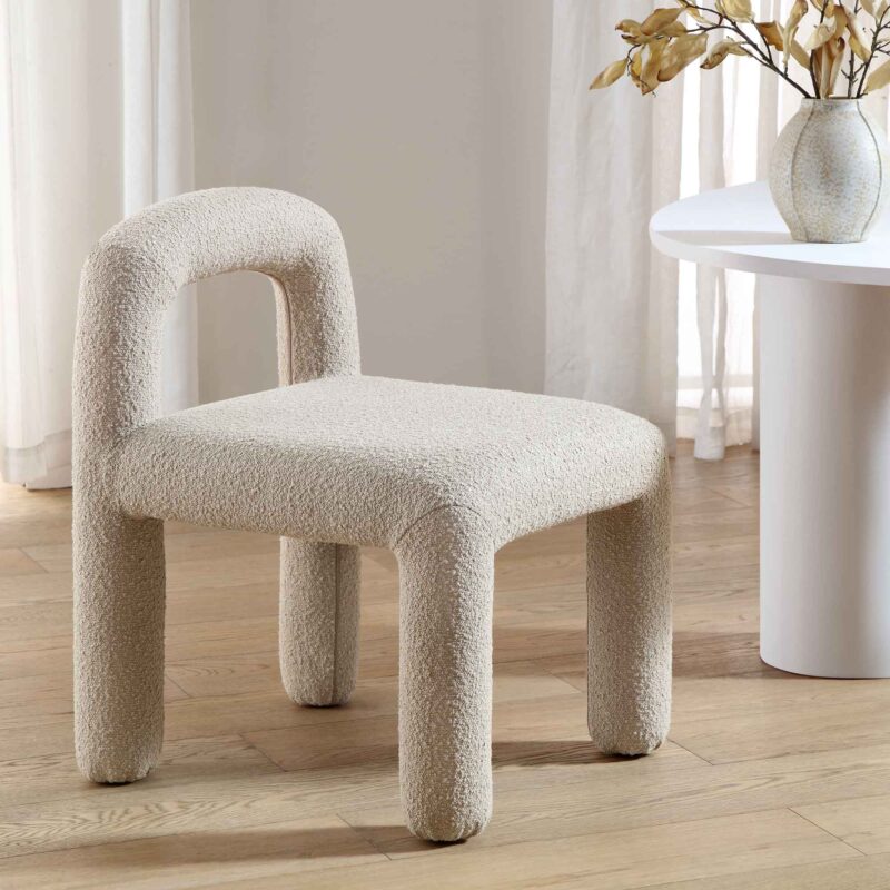 Libby Light Taupe Boucle Dining Chair - Image 2