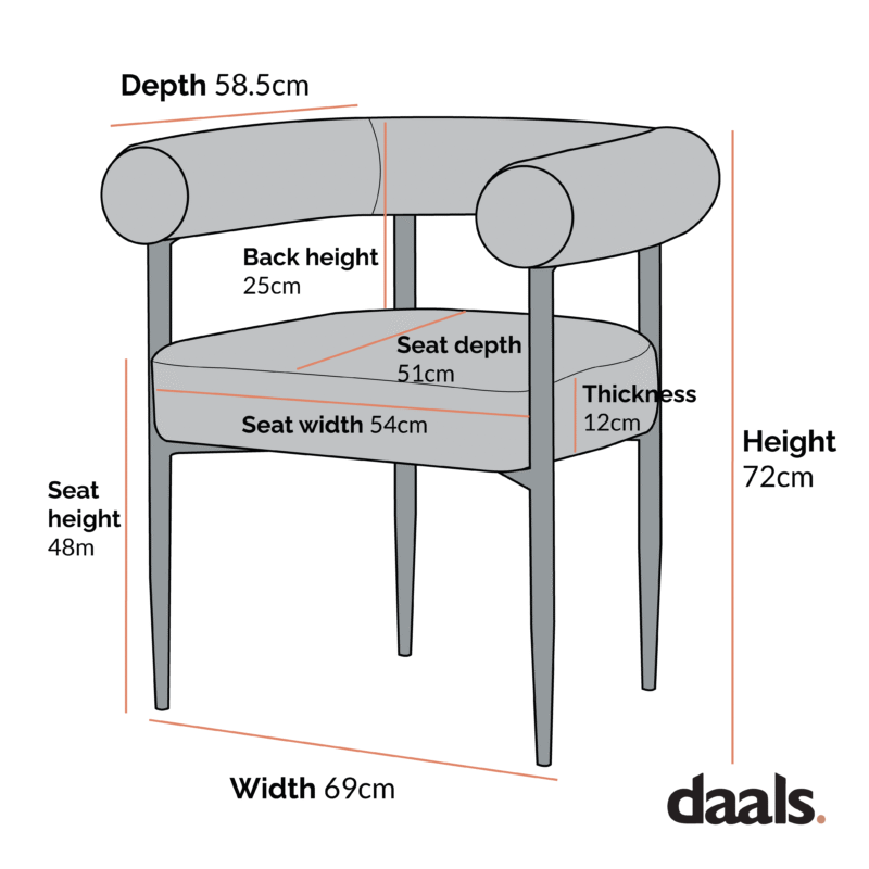 Fulbourn Beige Woven Dining Chair with Natural Wood Effect Legs - Image 5