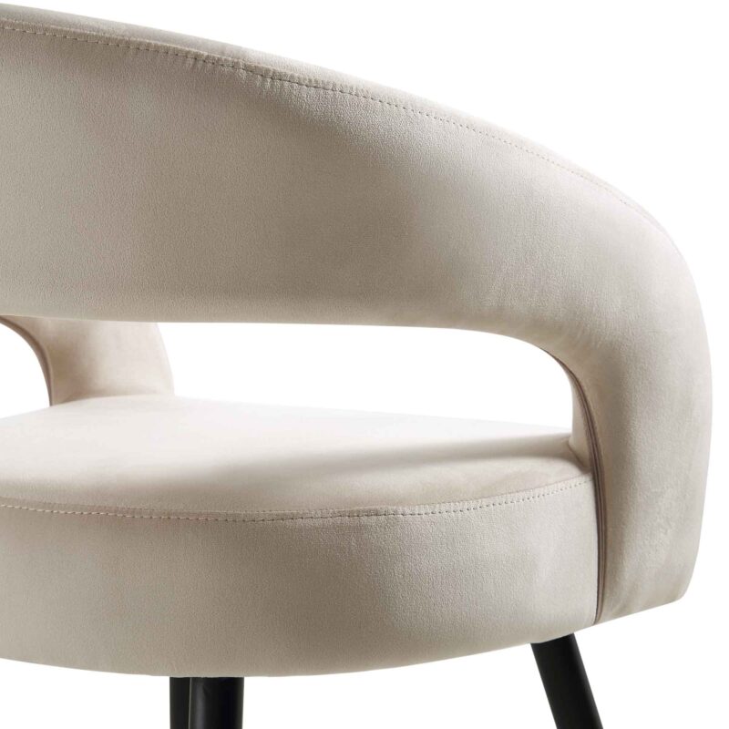 Laurel Wave Champagne Velvet Set of 2 Dining Chairs - Image 11