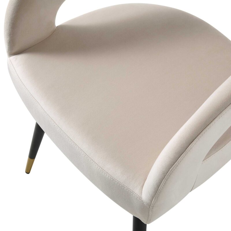 Laurel Wave Champagne Velvet Set of 2 Dining Chairs - Image 12