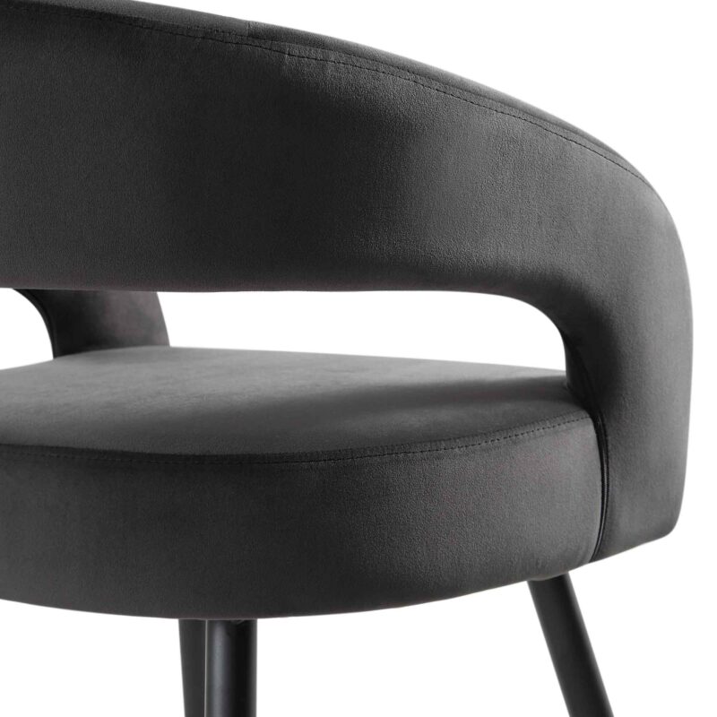 Laurel Wave Charcoal Velvet Set of 2 Dining Chairs - Image 10