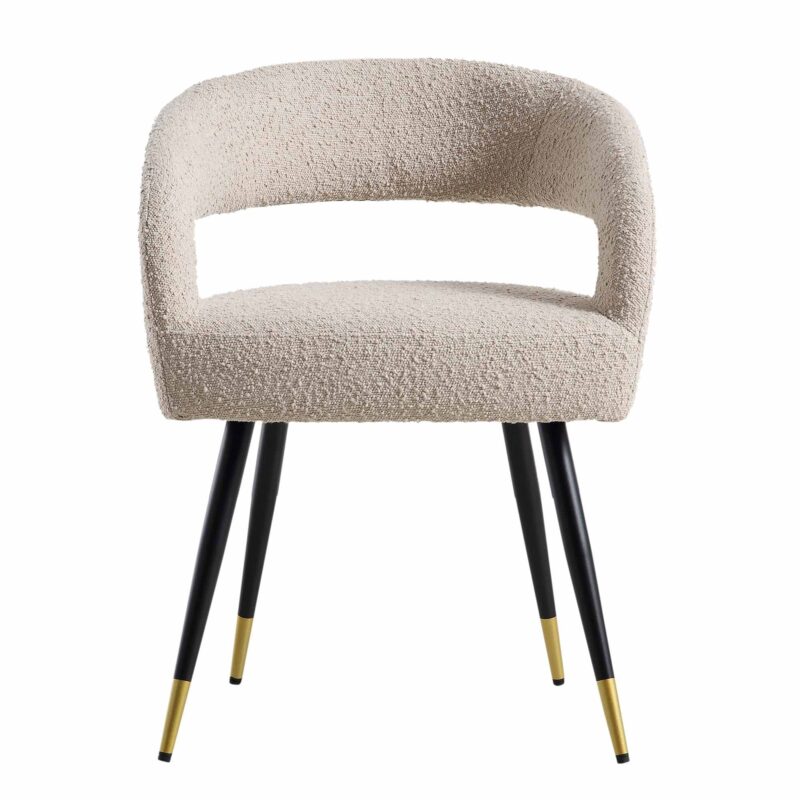 Laurel Wave Taupe Boucle Set of 2 Dining Chairs - Image 4
