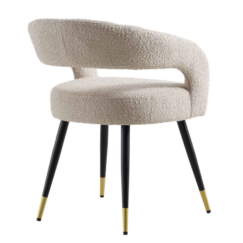 Laurel Wave Taupe Boucle Set of 2 Dining Chairs - Image 8