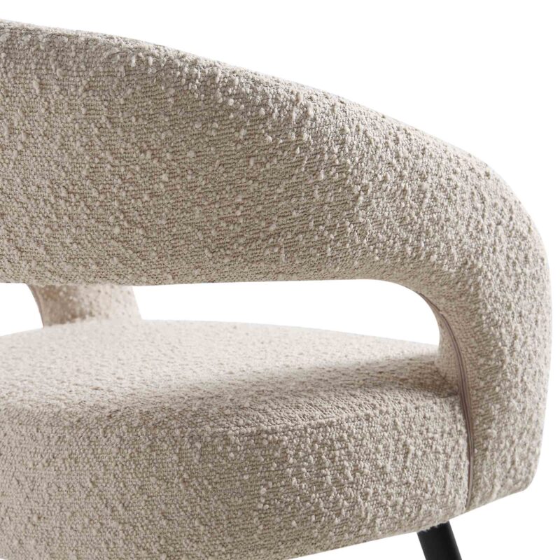 Laurel Wave Taupe Boucle Set of 2 Dining Chairs - Image 11