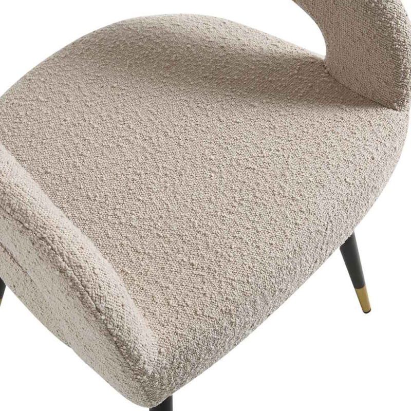 Laurel Wave Taupe Boucle Set of 2 Dining Chairs - Image 12