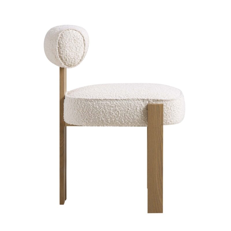 Ophelia Ecru Boucle Dining Chair - Image 7