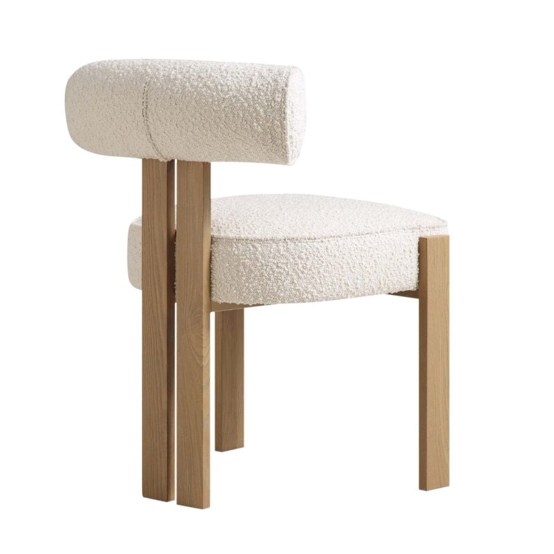 Ophelia Ecru Boucle Dining Chair - Image 8