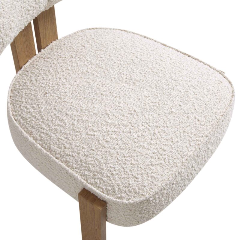 Ophelia Ecru Boucle Dining Chair - Image 11