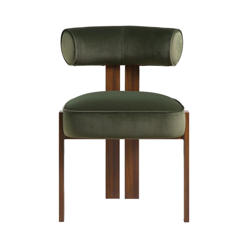 Ophelia Moss Green Velvet Dining Chair - Image 4