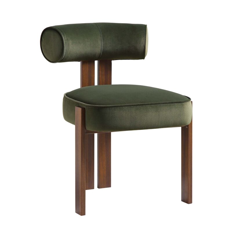 Ophelia Moss Green Velvet Dining Chair - Image 5