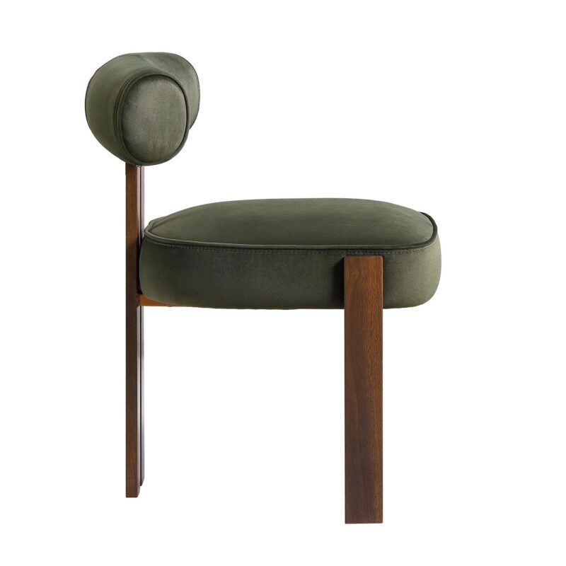 Ophelia Moss Green Velvet Dining Chair - Image 7