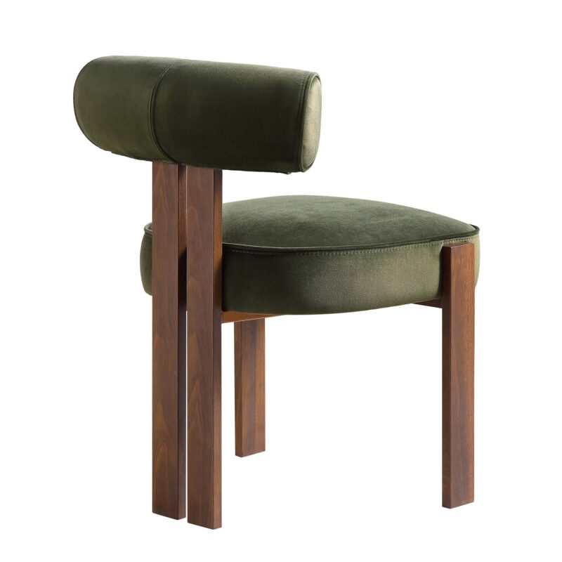 Ophelia Moss Green Velvet Dining Chair - Image 8