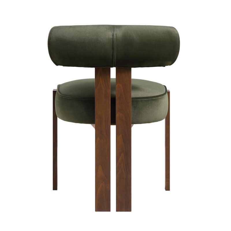 Ophelia Moss Green Velvet Dining Chair - Image 9