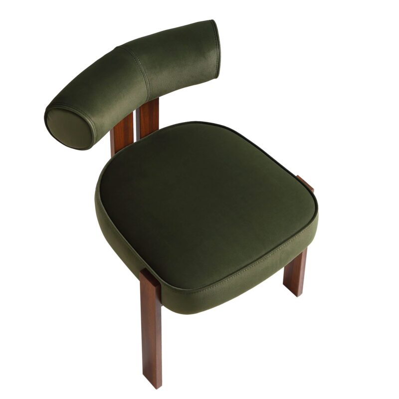 Ophelia Moss Green Velvet Dining Chair - Image 10