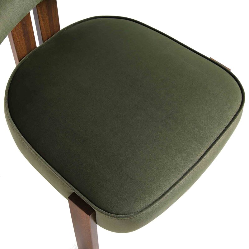 Ophelia Moss Green Velvet Dining Chair - Image 13