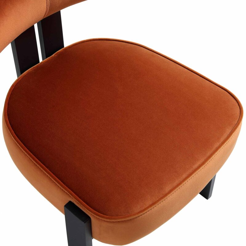 Ophelia Rust Velvet Dining Chair - Image 12